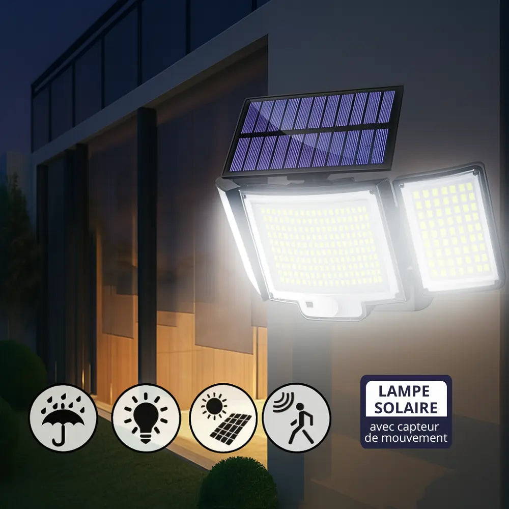 Applique murale solaire LED extérieure avec détecteur de mouvement