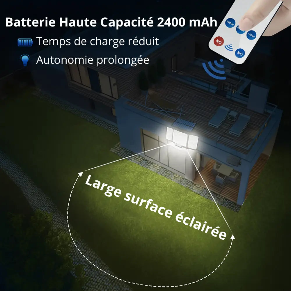 Applique murale solaire LED extérieure avec détecteur de mouvement