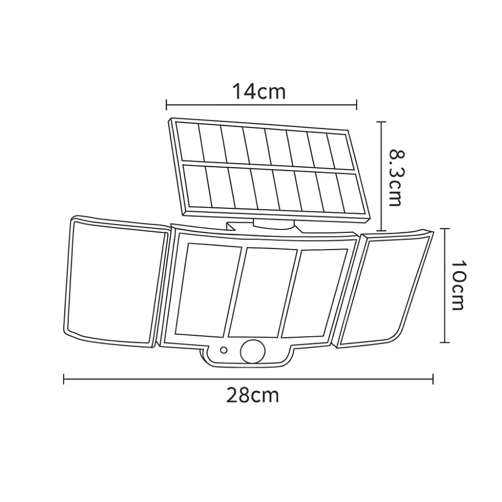 Applique murale solaire LED extérieure avec détecteur de mouvement
