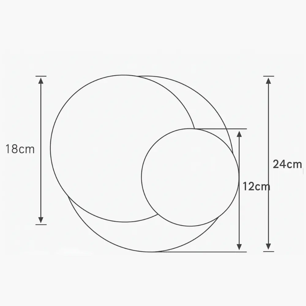 Applique murale LED design moderne rotative 350° - Eclipse 3 en 1