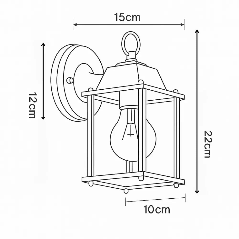 Applique murale extérieure vintage étanche – Lanterne rétro pour jardin ou terrasse
