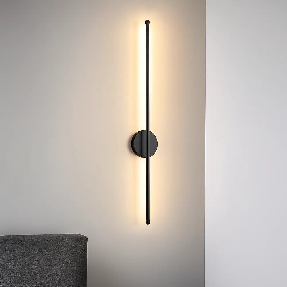 Applique murale LED verticale – Design moderne en noir mat