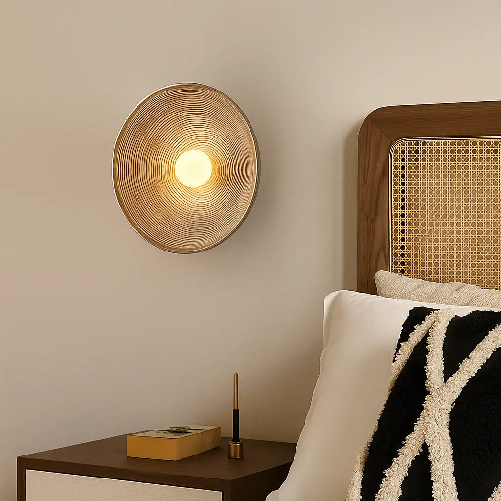 Applique murale japonaise en résine ondulée – Lampe murale décorative style wabi-sabi