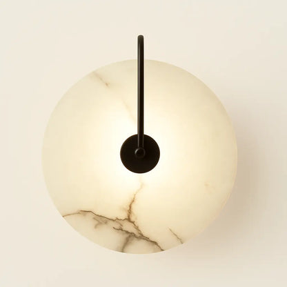 Applique murale LED ronde en marbre naturel – Design minimaliste