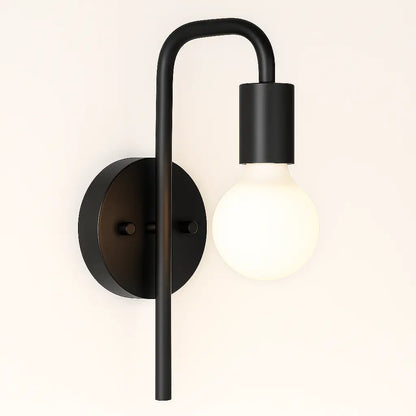 Applique Murale Métal Minimaliste – Miroir, Couloir ou Chambre – E27 Ampoule LED/Edison