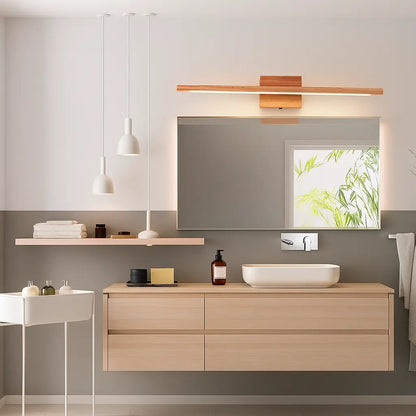 Applique murale salle de bain LED en bois – Pour miroir, style scandinave épuré