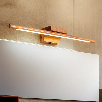 Applique murale salle de bain LED en bois – Pour miroir, style scandinave épuré