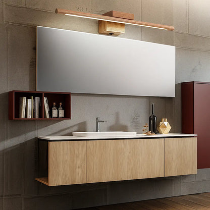 Applique murale salle de bain LED en bois – Pour miroir, style scandinave épuré