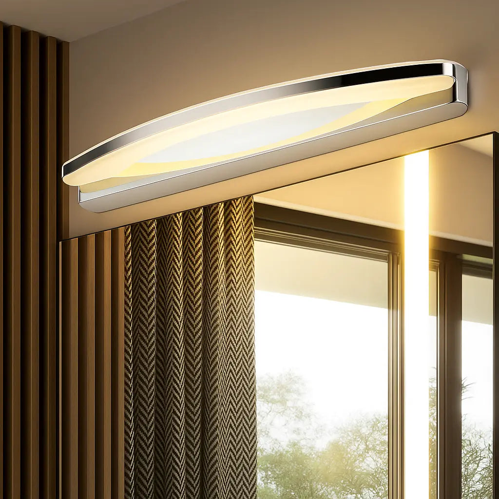 Applique murale salle de bain LED design chrome – Éclairage moderne et élégant