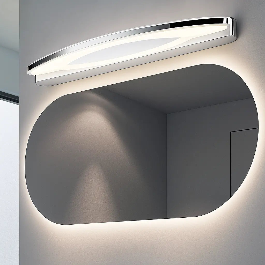 Applique murale salle de bain LED design chrome – Éclairage moderne et élégant