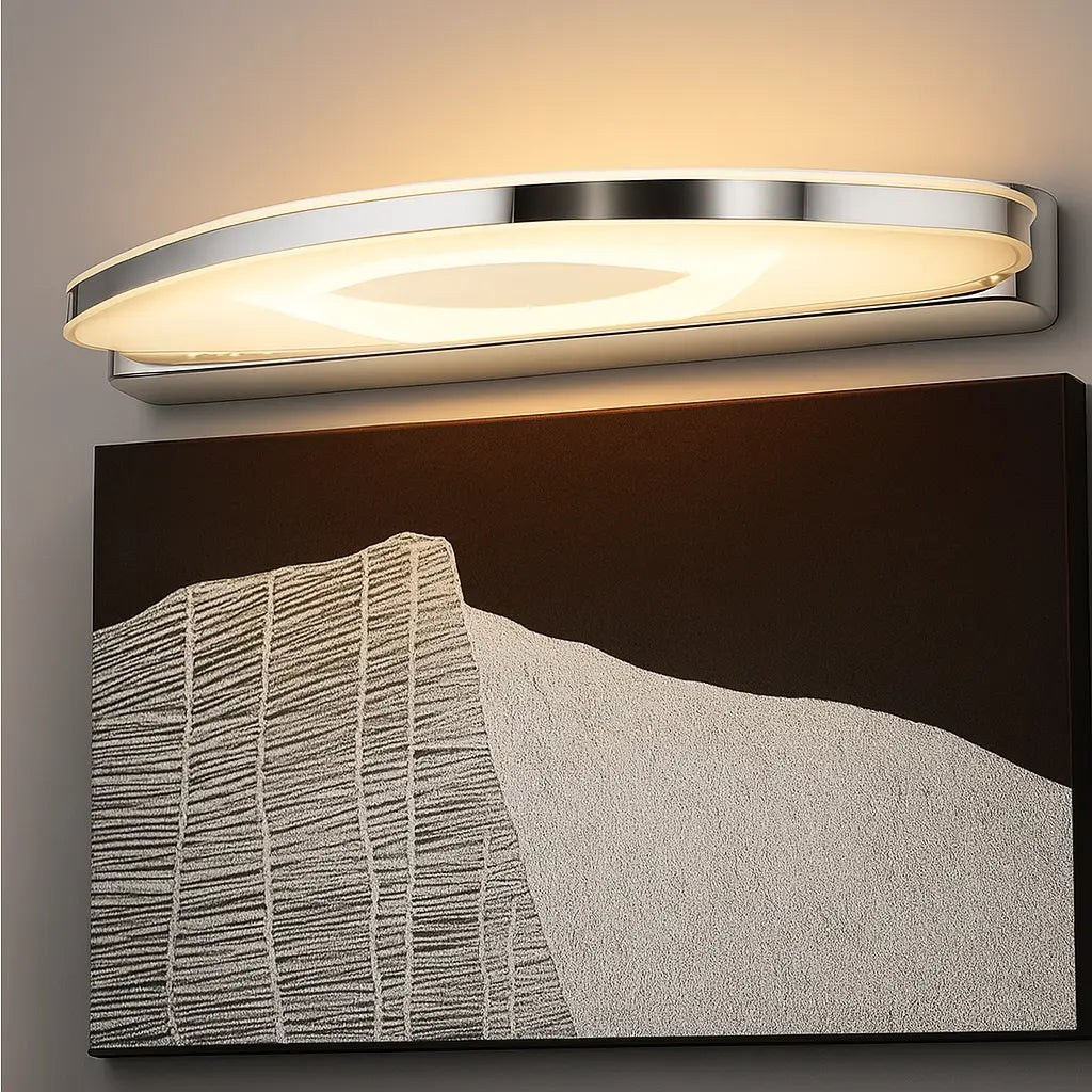 Applique murale salle de bain LED design chrome – Éclairage moderne et élégant