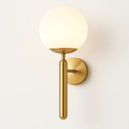 Applique Murale Moderne – Globe Verre, Métal Noir ou Doré, E27