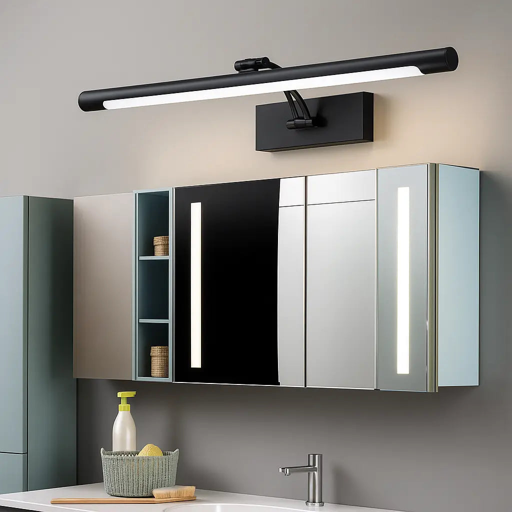 Applique murale salle de bain LED rectangulaire – finition argent, chromée, dorée, noire