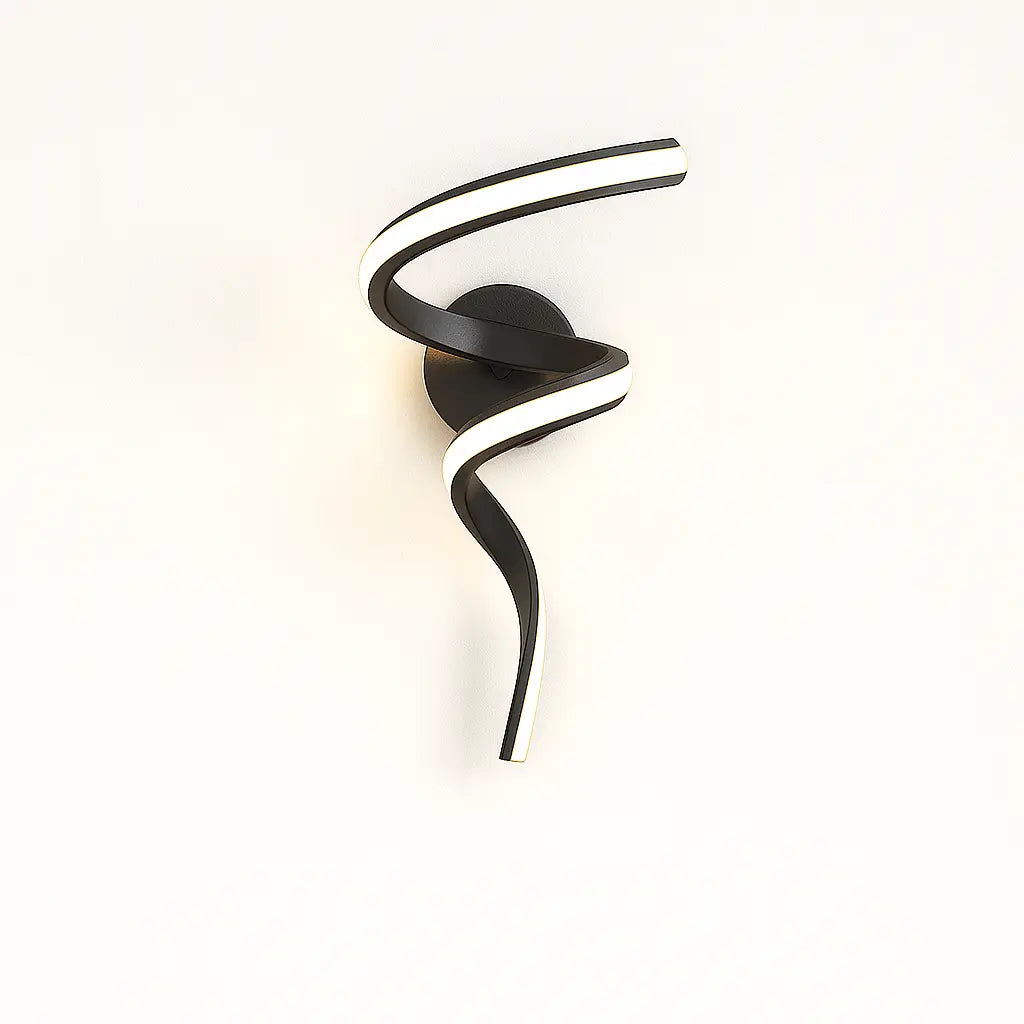 Applique murale LED design spirale – Moderne pour salon, chambre ou couloir