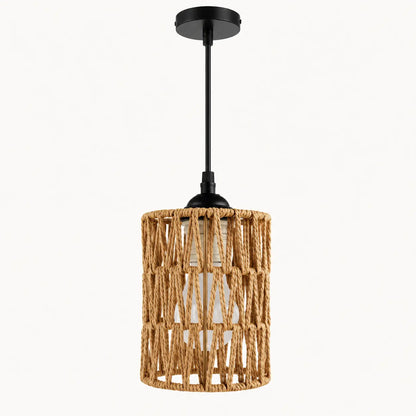 Suspension Bohème en Corde Tressée – Luminaire Naturel E27