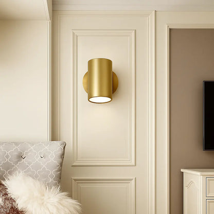 Applique murale cylindrique orientable noire ou dorée – luminaire moderne pour intérieur