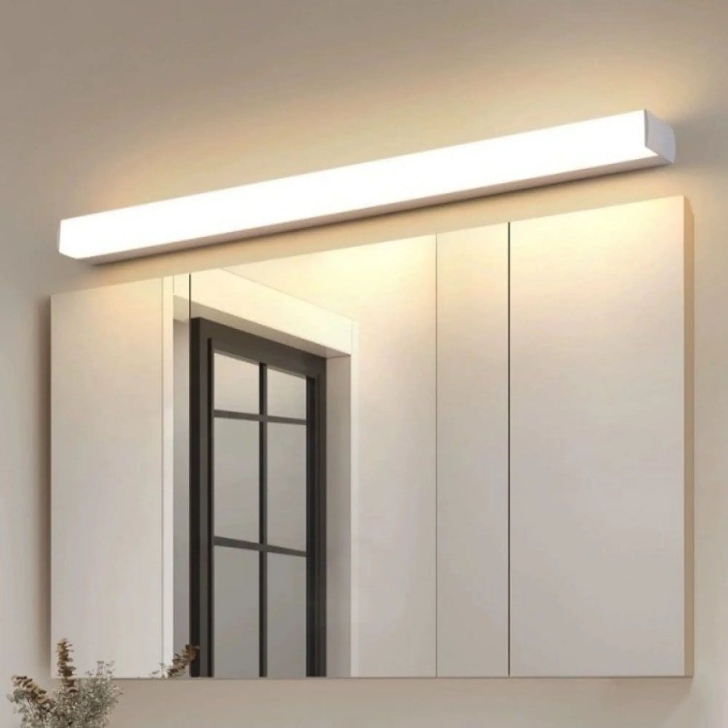 Applique LED miroir noire ou argent – Éclairage blanc pour salle de bain 30/40/50 cm