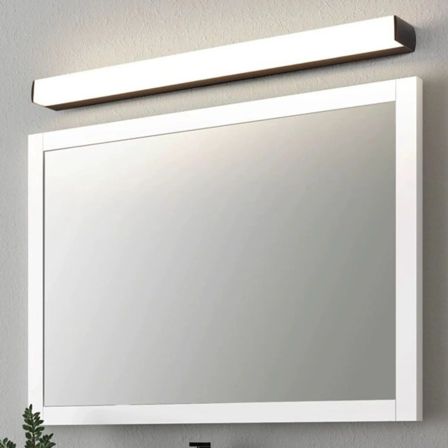 Applique LED miroir noire ou argent – Éclairage blanc pour salle de bain 30/40/50 cm