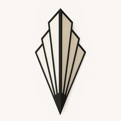 Applique murale décorative style art déco – or, noir ou blanc