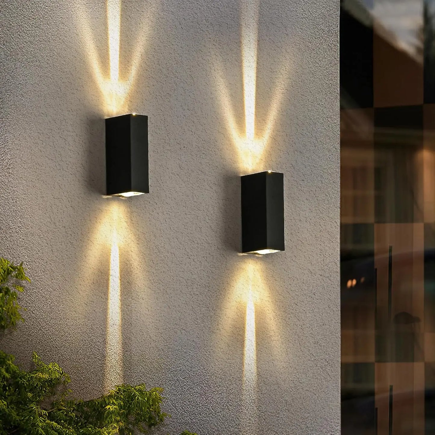 Applique murale extérieure LED noire – éclairage haut et bas design