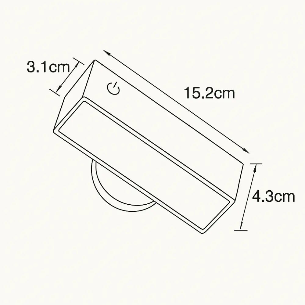 Applique murale LED tactile en bois – Rechargeable, fixation magnétique