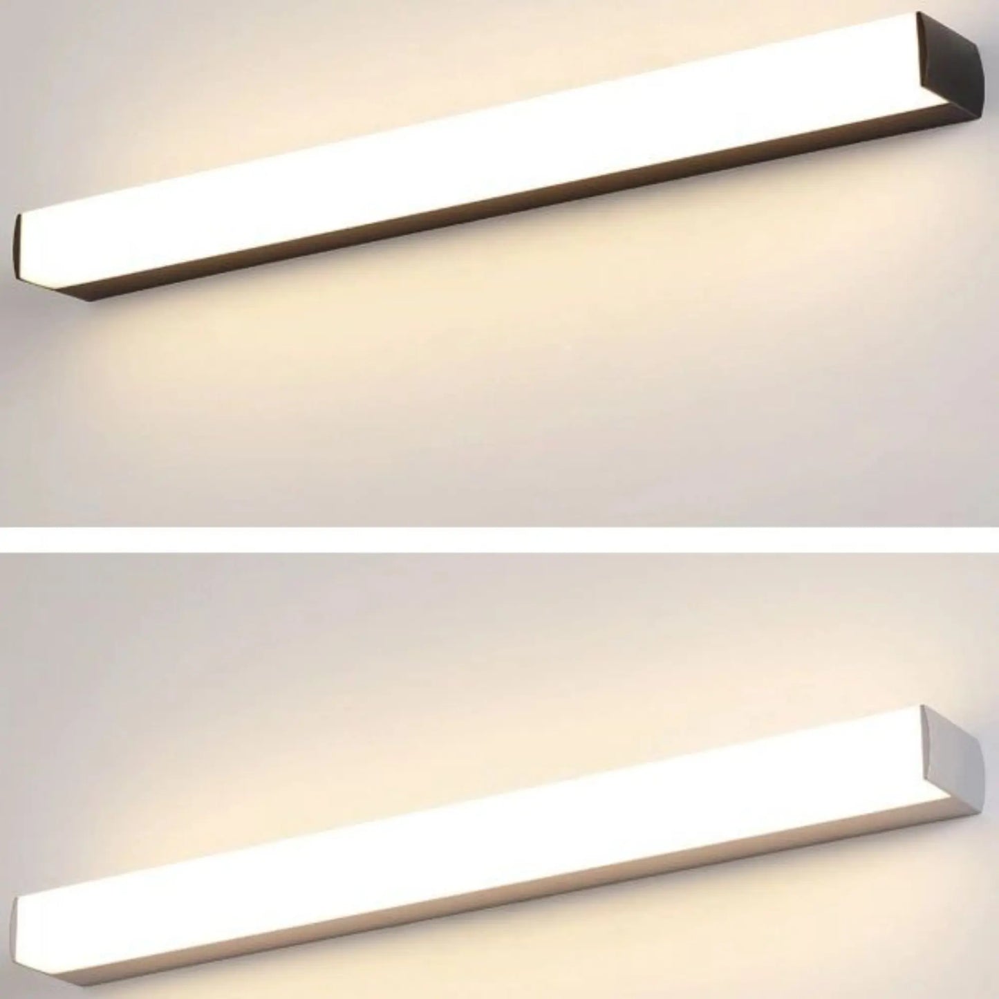 Applique LED miroir noire ou argent – Éclairage blanc pour salle de bain 30/40/50 cm