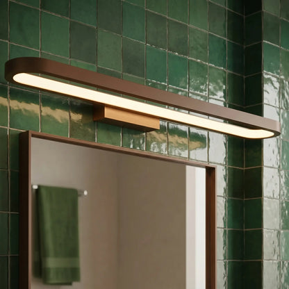 Applique Murale Salle de Bain Marron – Éclairage LED Design Fin Moderne
