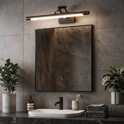 Applique Murale Salle de Bain Noire, Design Élégant, IP44 Étanche