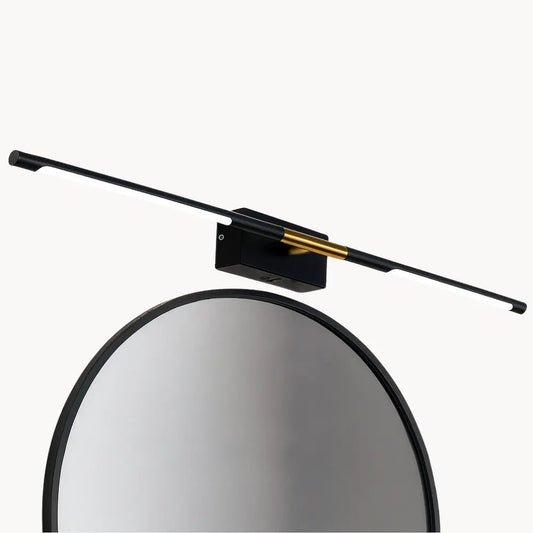 Applique LED miroir noire ou dorée – Éclairage chaud salle de bain 60/80/100 cm