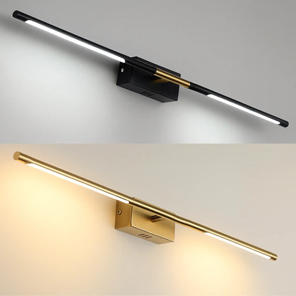Applique LED miroir noire ou dorée – Éclairage chaud salle de bain 60/80/100 cm