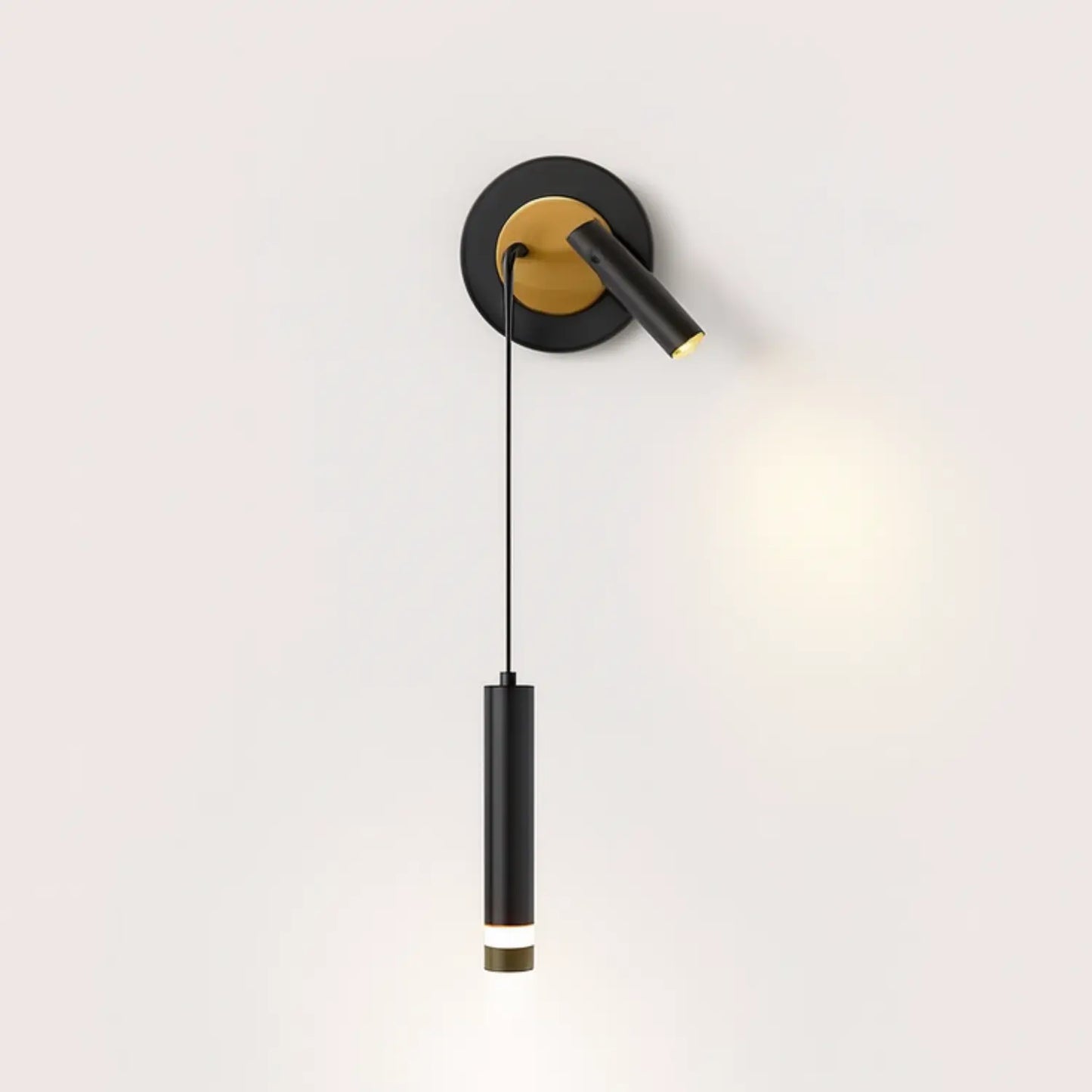 Applique Murale Design LED avec Liseuse – Lampe de Chevet Murale Moderne Noire & Dorée