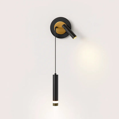 Applique Murale Design LED avec Liseuse – Lampe de Chevet Murale Moderne Noire & Dorée