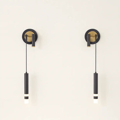 Applique Murale Design LED avec Liseuse – Lampe de Chevet Murale Moderne Noire & Dorée