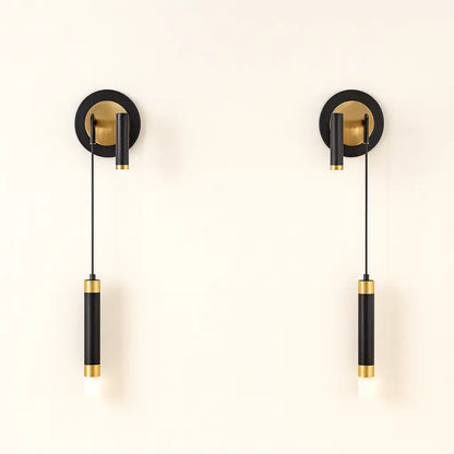 Applique Murale Design LED avec Liseuse – Lampe de Chevet Murale Moderne Noire & Dorée