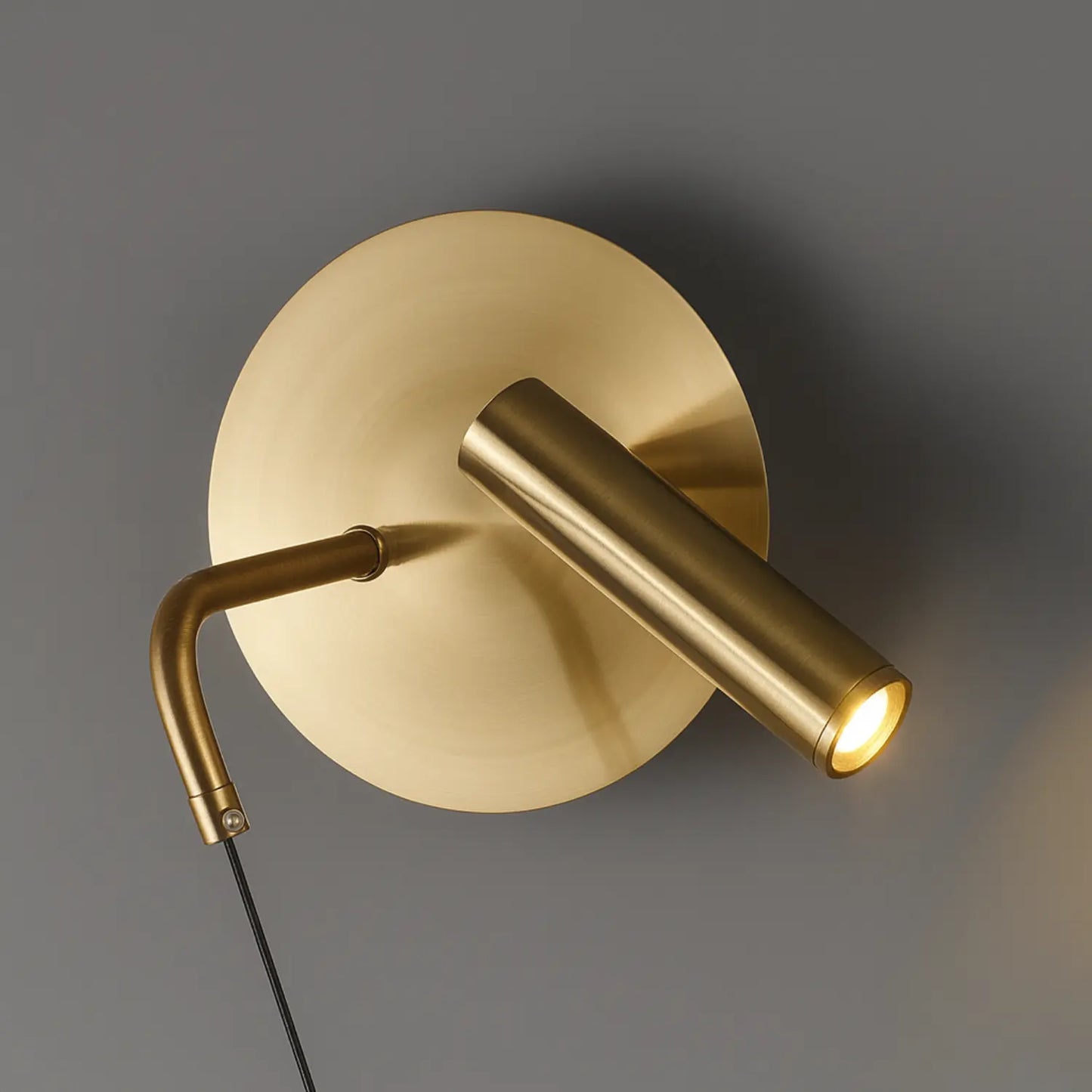 Applique Murale Design LED avec Liseuse – Lampe de Chevet Murale Moderne Noire & Dorée