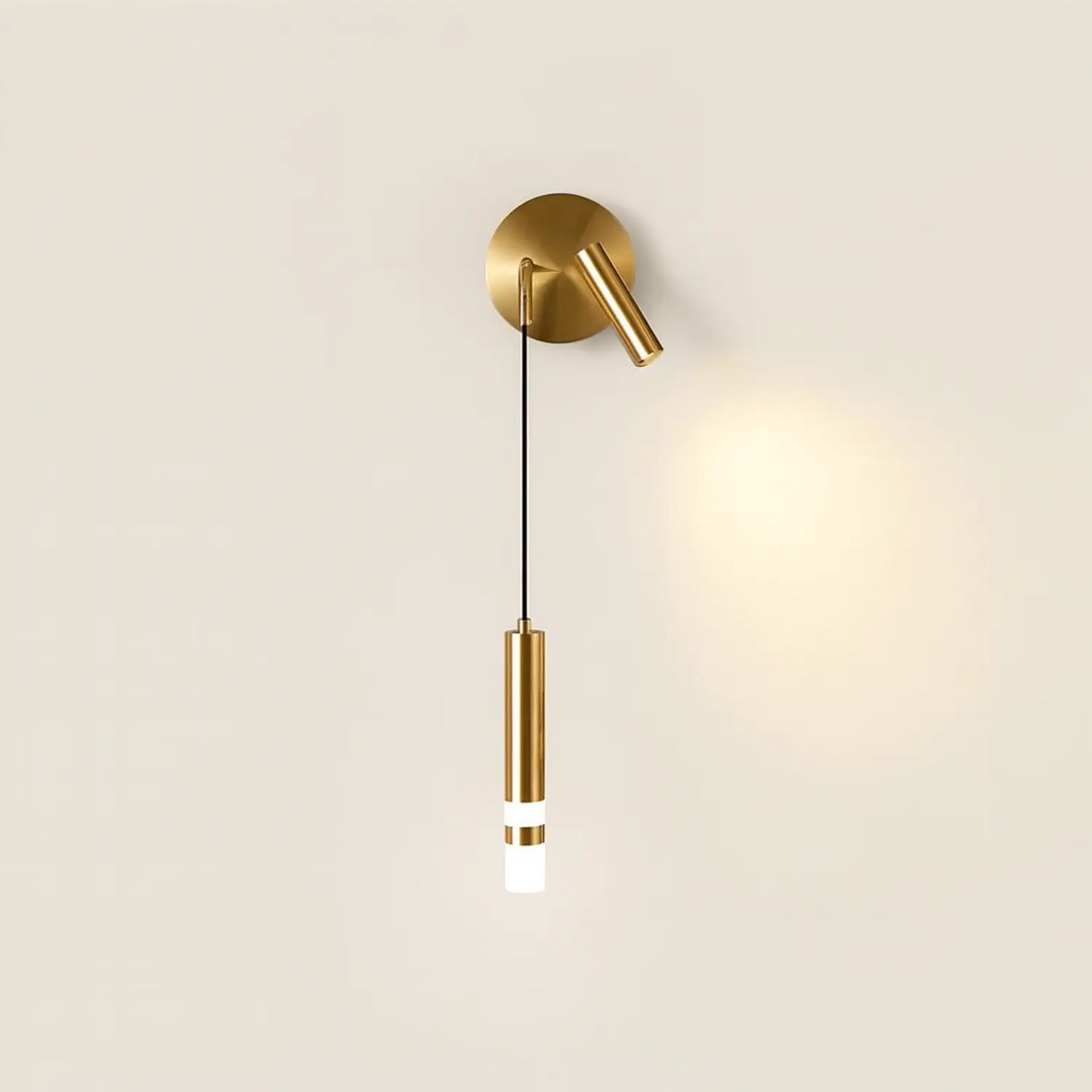 Applique Murale Design LED avec Liseuse – Lampe de Chevet Murale Moderne Noire & Dorée