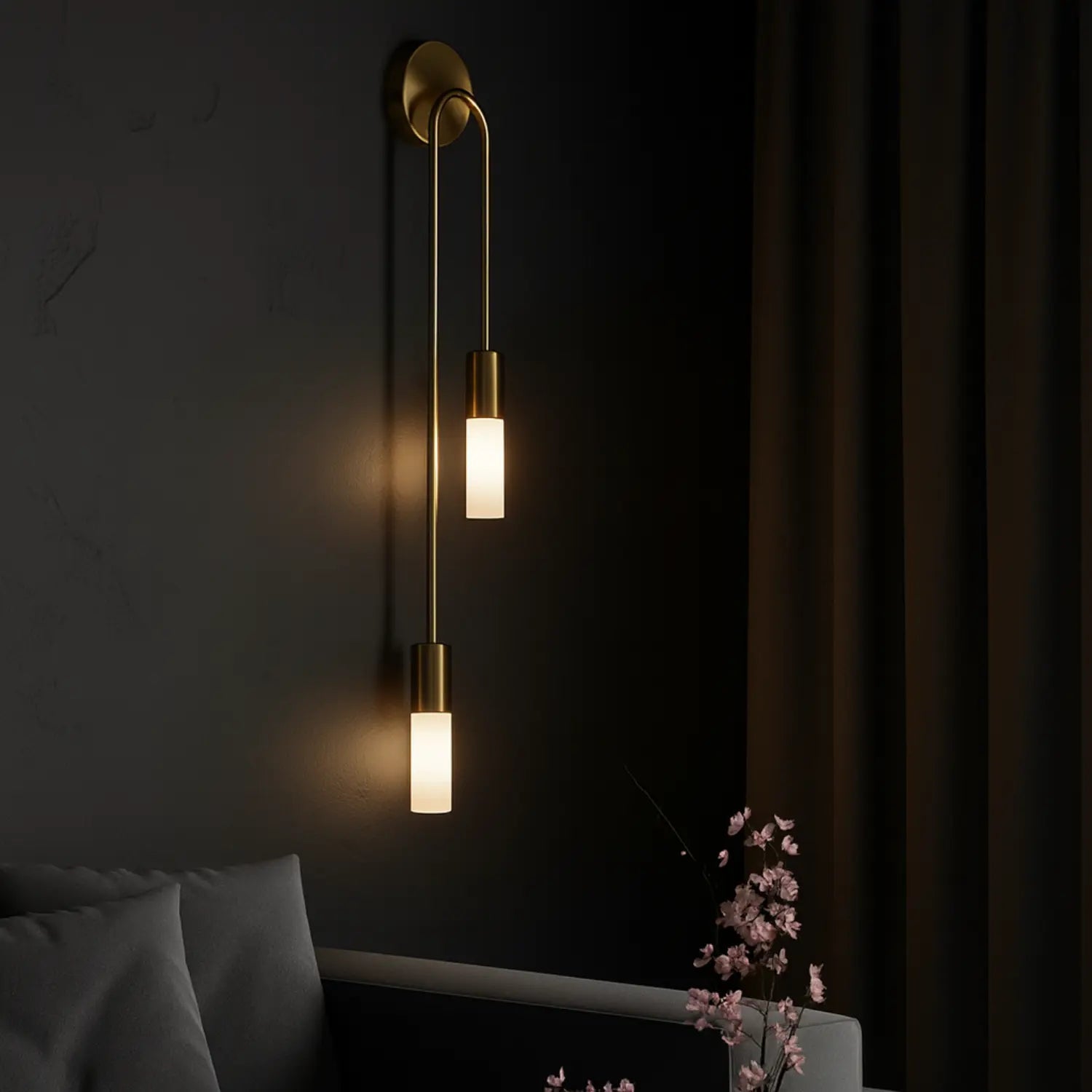 Applique Murale Noire ou Dorée – Design Élégant Scandinave pour Intérieur Contemporain