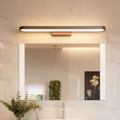 Applique Murale Salle de Bain Marron – Éclairage LED Design Fin Moderne