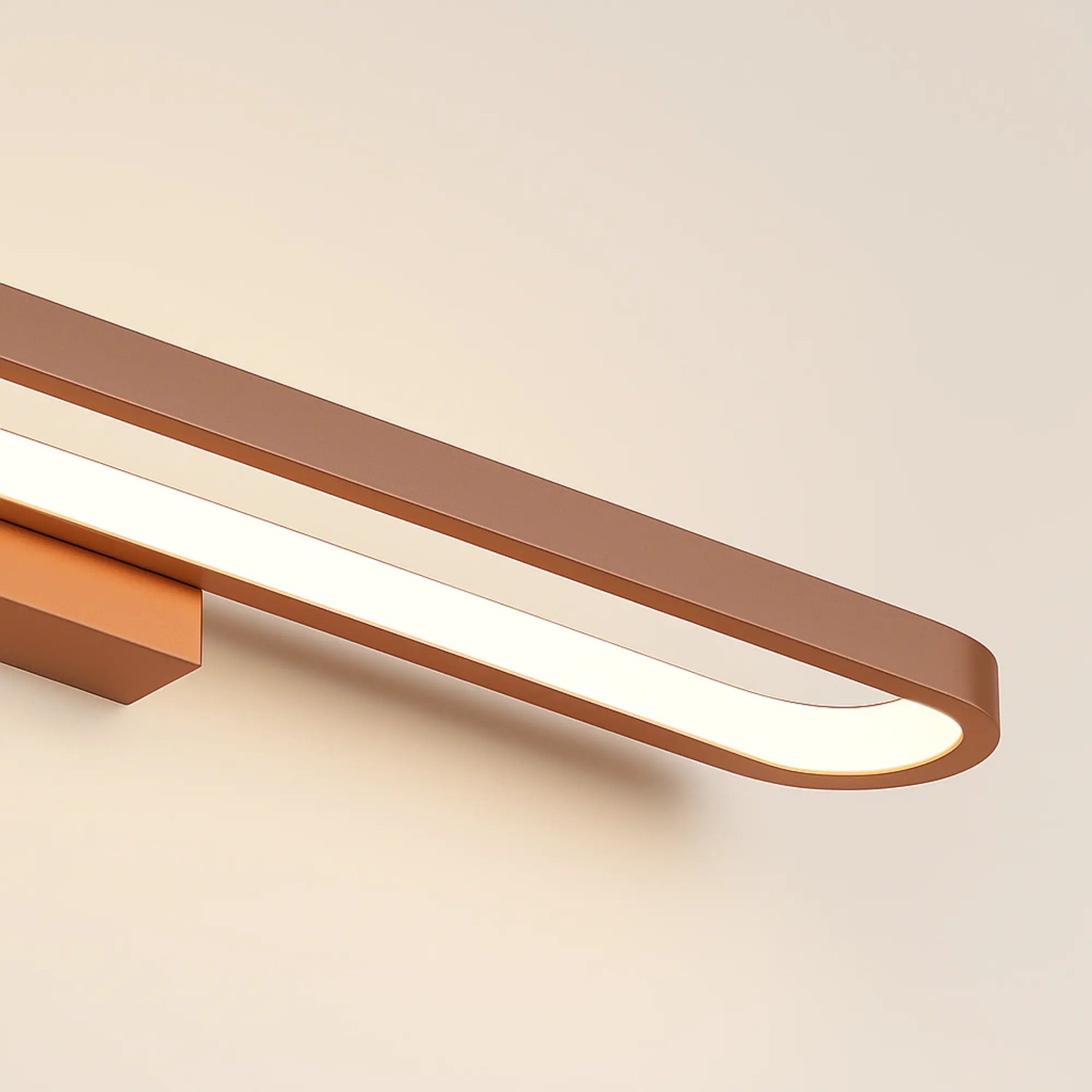 Applique Murale Salle de Bain Marron – Éclairage LED Design Fin Moderne