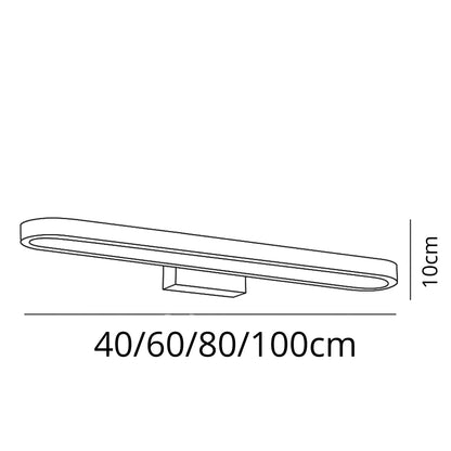 Applique Murale Salle de Bain Marron – Éclairage LED Design Fin Moderne