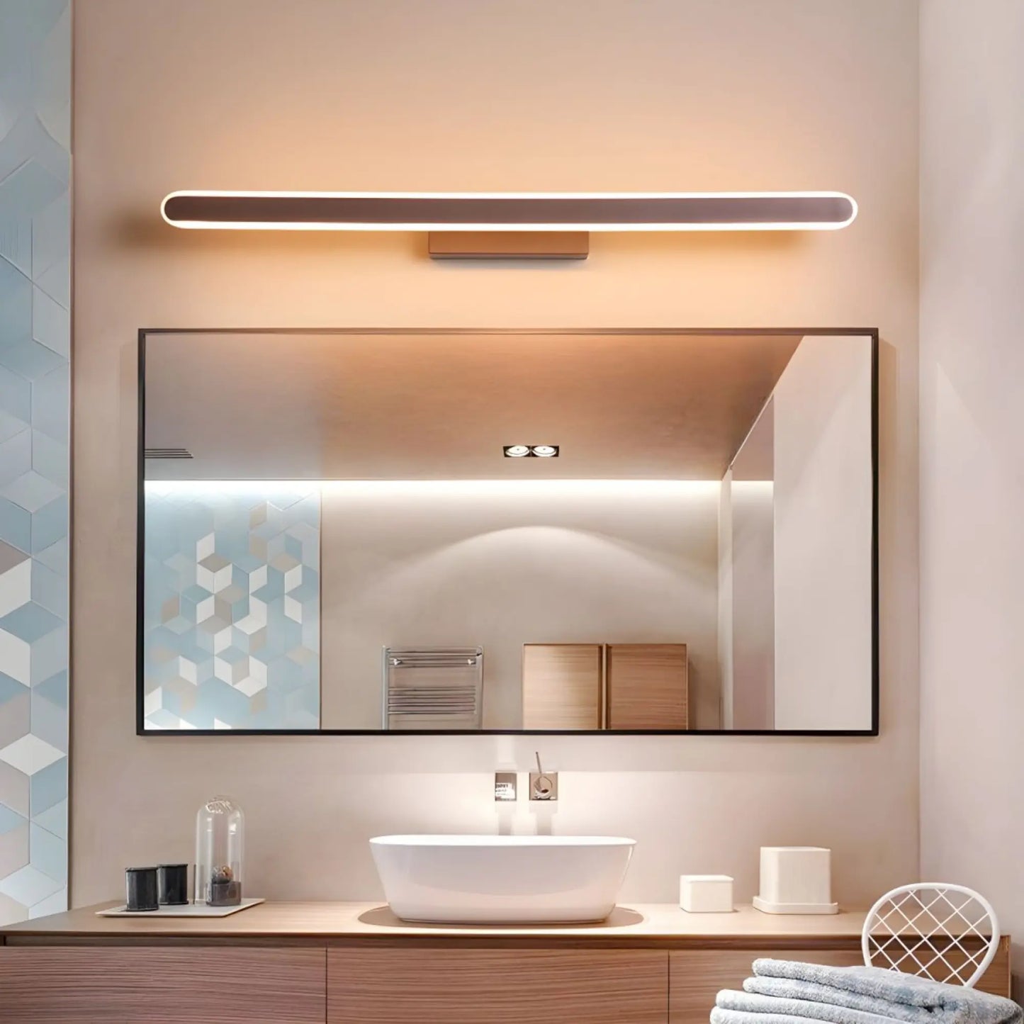 Applique Murale Salle de Bain Marron – Éclairage LED Design Moderne