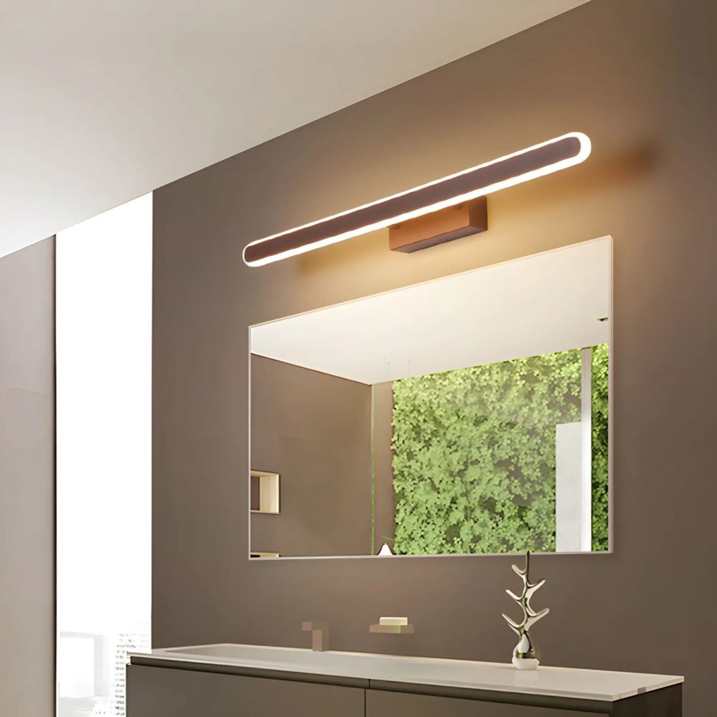 Applique Murale Salle de Bain Marron – Éclairage LED Design Moderne