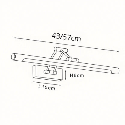 Applique Murale Salle de Bain Noire, Design Élégant, IP44 Étanche
