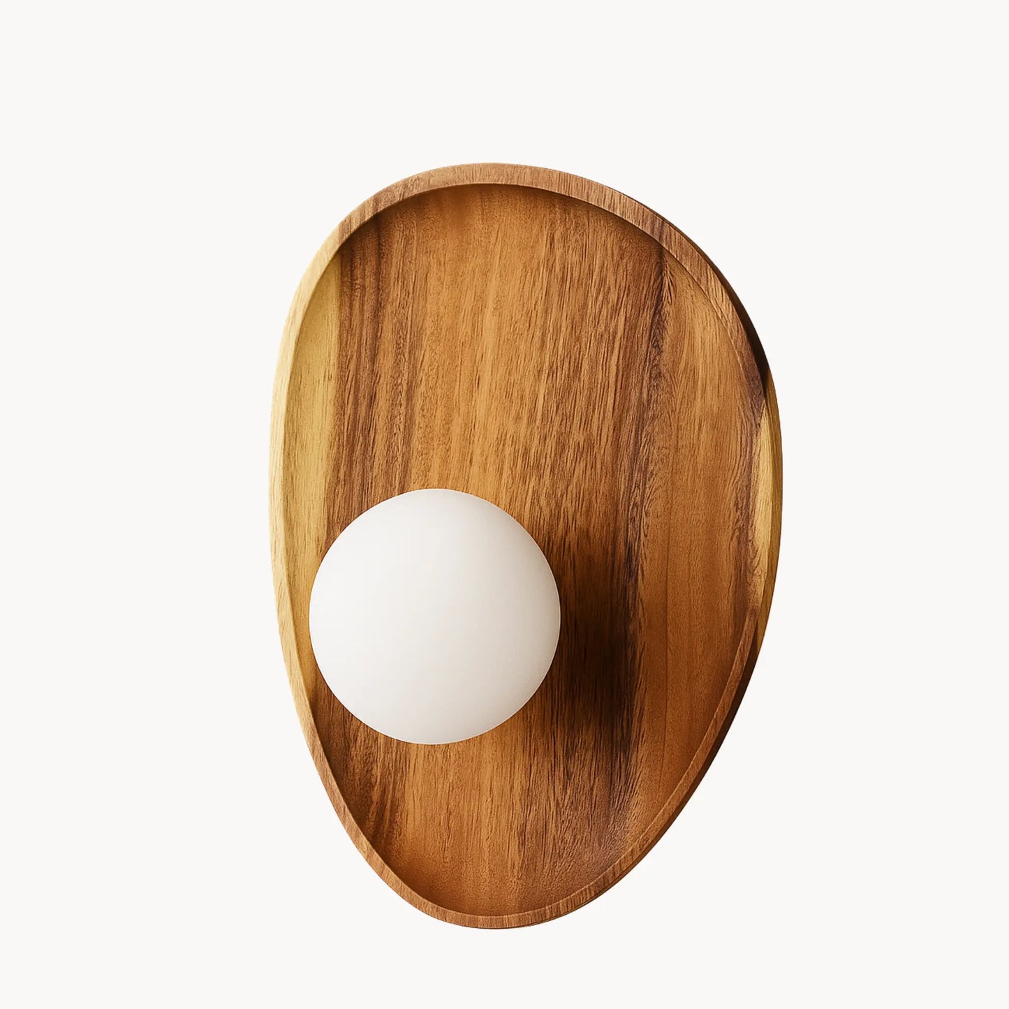 Applique murale LED bois naturel – lumière chaude, design moderne