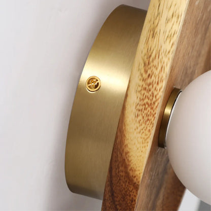 Applique murale LED bois naturel – lumière chaude, design moderne