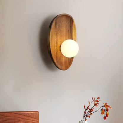 Applique murale LED bois naturel – lumière chaude, design moderne