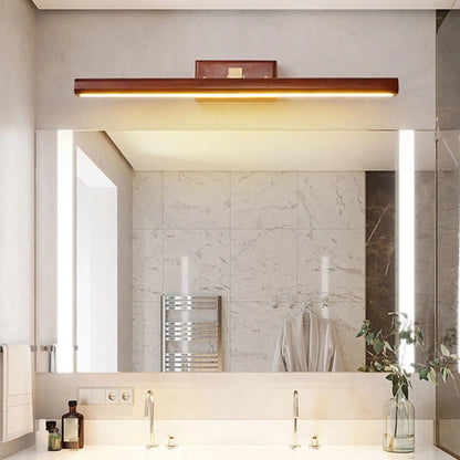 Applique murale LED bois rotatif – éclairage chaud pour salle de bain ou chambre