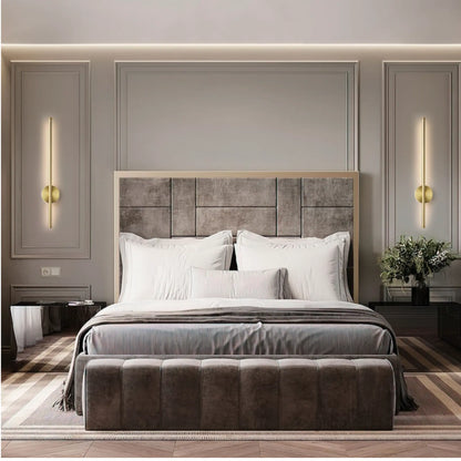 Applique murale LED dorée ou noire – 50 cm avec télécommande et intensité variable