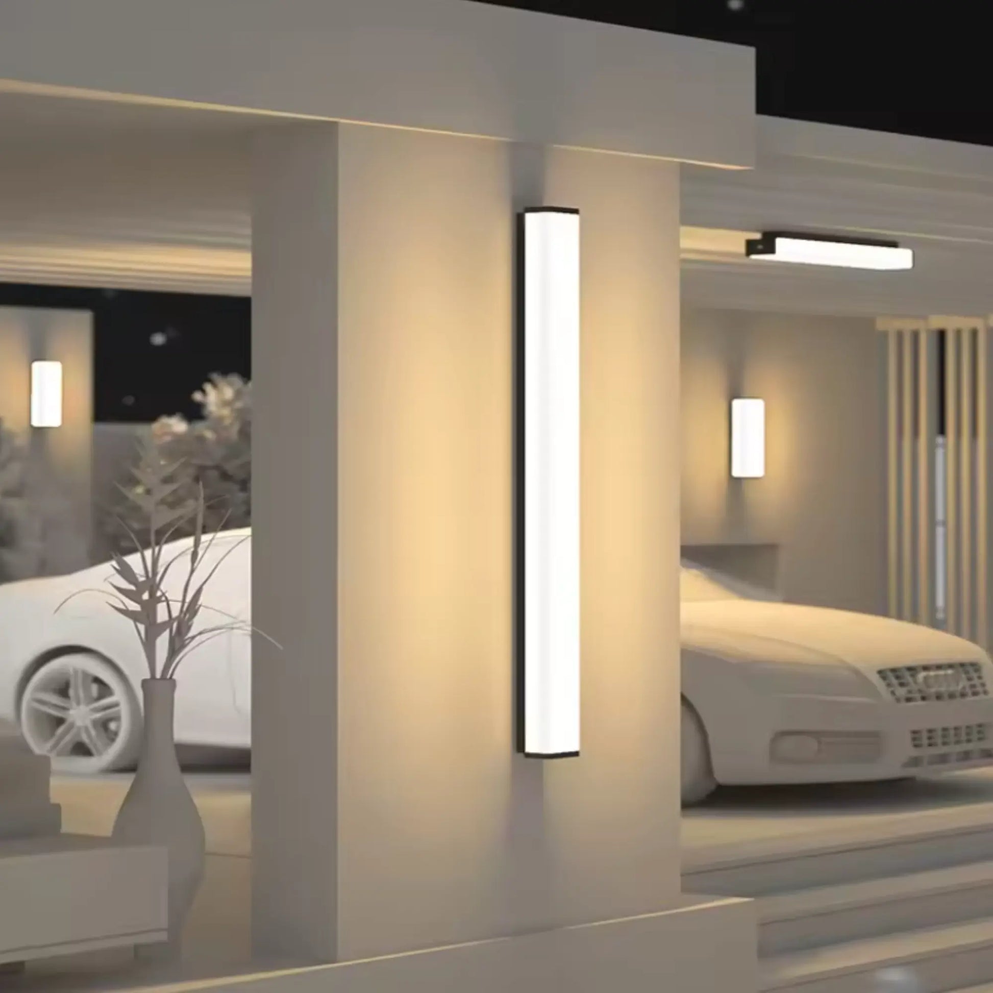 Applique murale LED extérieure étanche – IP65, 30 à 150 cm, lumière blanche