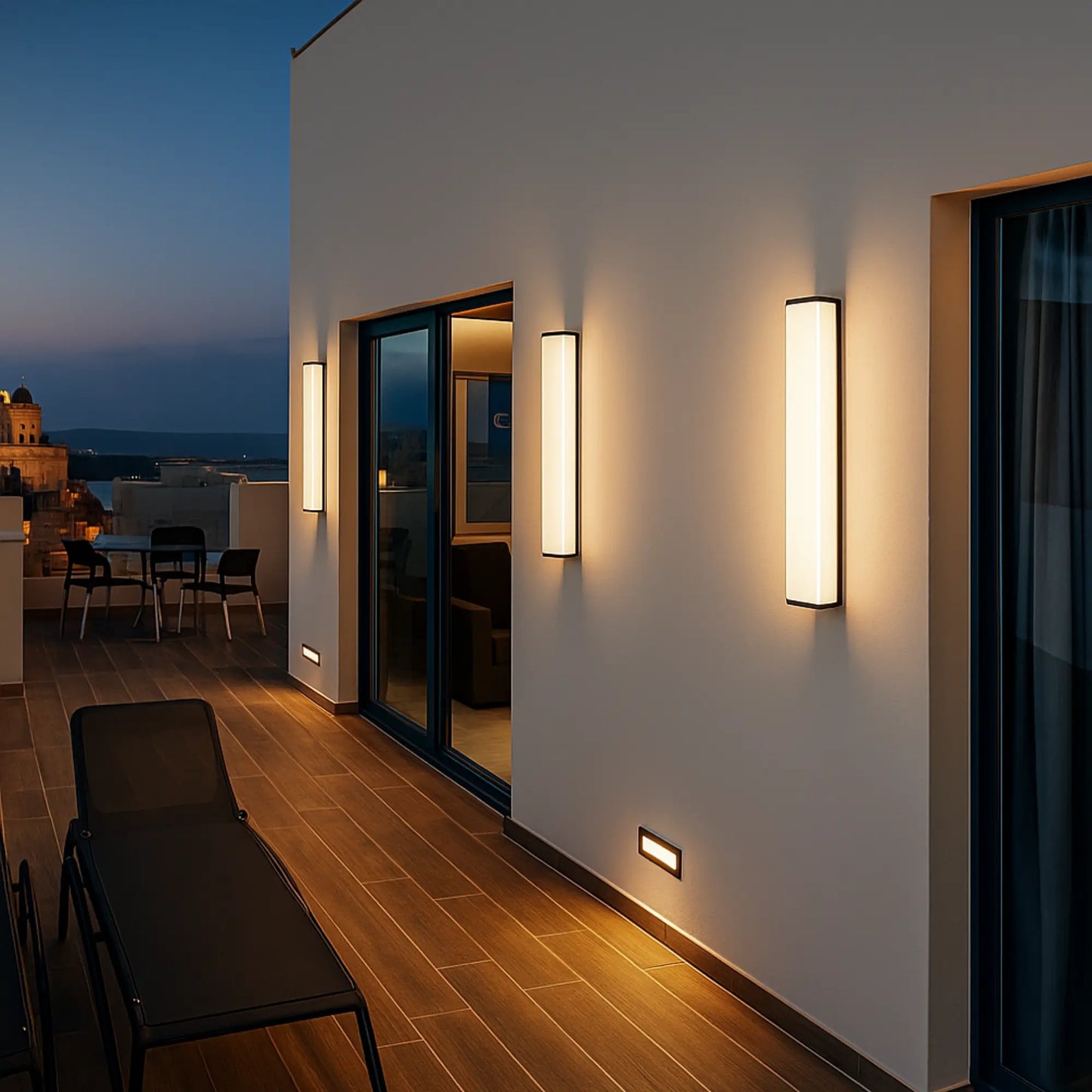 Applique murale LED extérieure étanche – IP65, 30 à 150 cm, lumière blanche